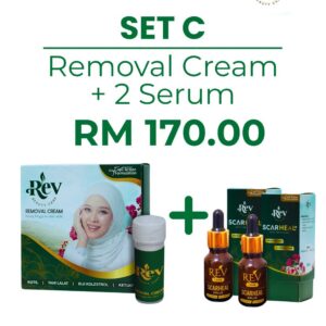 SET C (KRIM BUANG KETUAT, TAHI LALAT, KUTIL, BIJI KOLESTROL DAN 2 X SERUM PARUT)